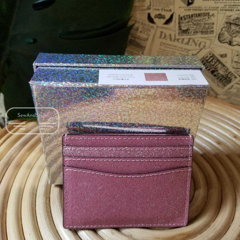Kate Spade Small Boxed Slim Card Holder Pink Rose - Picture 3 of 11